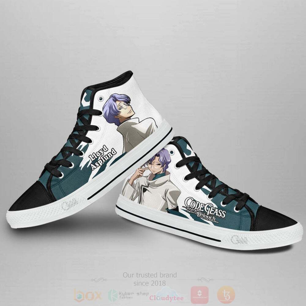 BEST Anime Code Geass Lloyd Asplund High Top Shoes 4 Anime Code Geass Lloyd Asplund High Top Canvas Shoes 1 2 3