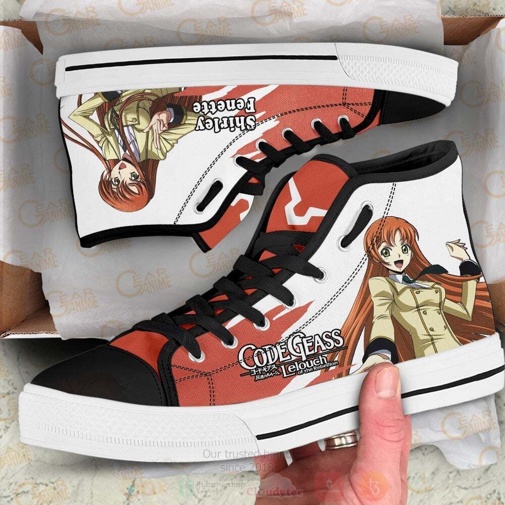 Anime Code Geass Shirley Fenette High Top Canvas Shoes 1