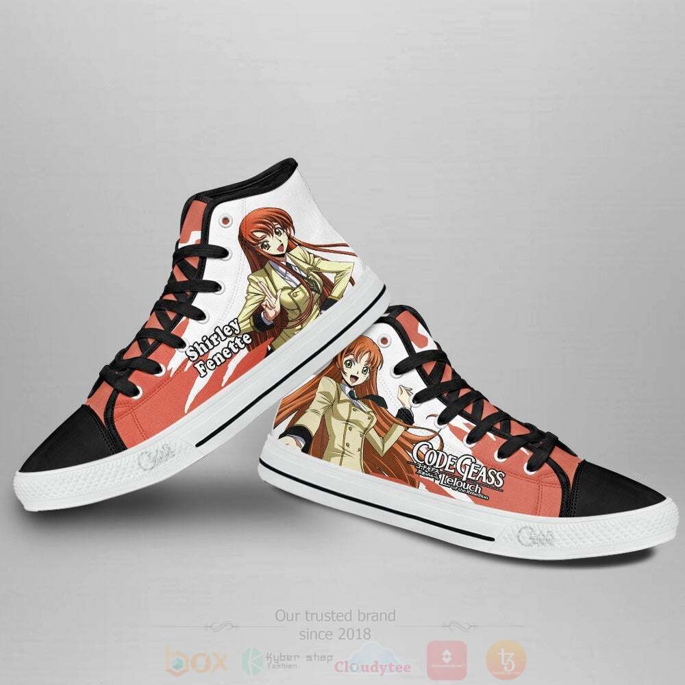 BEST Anime Code Geass Shirley Fenette High Top Shoes 3 Anime Code Geass Shirley Fenette High Top Canvas Shoes 1 2