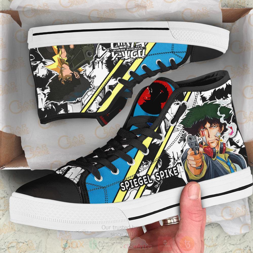 Anime Cowboy Bebop Spiegel Spike High Top Canvas Shoes 1
