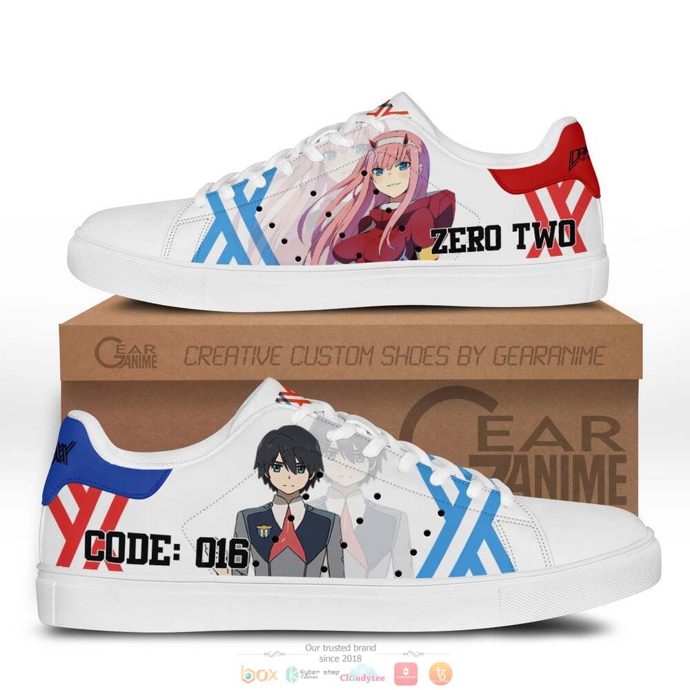 Anime Darling in the Franxx Zero Two and Hiro Skate Stan Smith Shoes