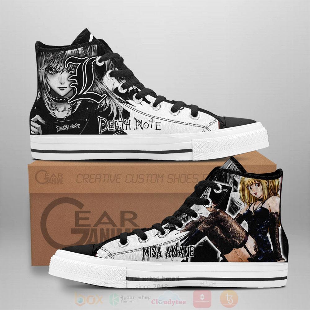 Anime Death Note Misa Amane High Top Canvas Shoes