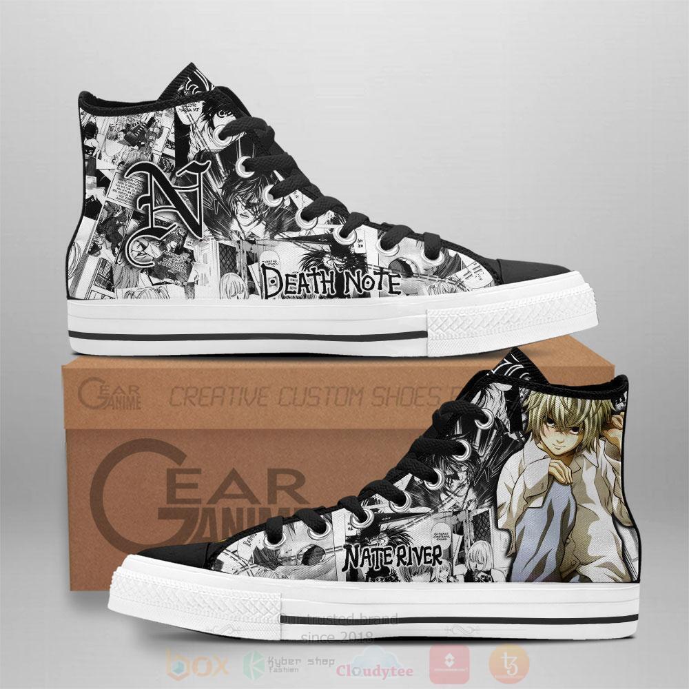 Anime Death Note Nate River High Top Canvas Shoes
