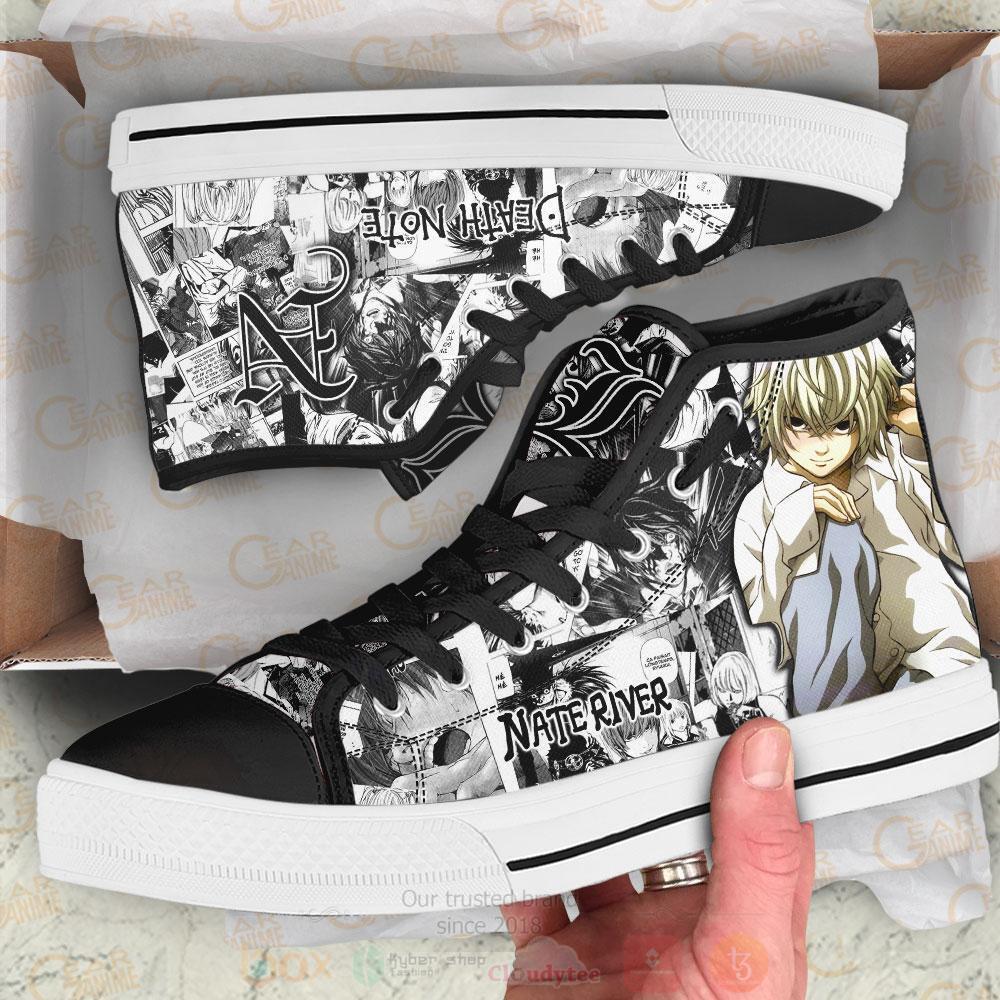 Anime Death Note Nate River High Top Canvas Shoes 1