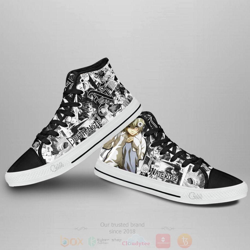 BEST Anime Death Note Nate River High Top Shoes 3 Anime Death Note Nate River High Top Canvas Shoes 1 2