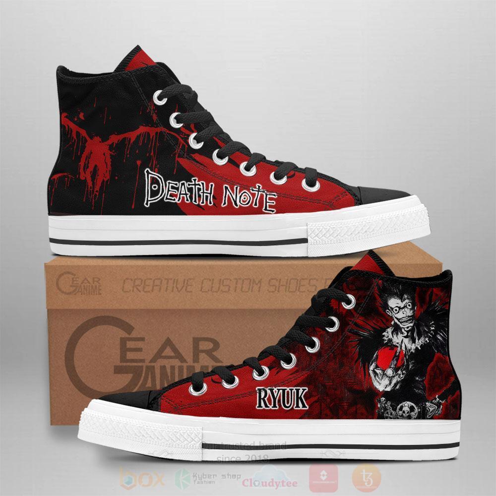 Anime Death Note Ryuk Red High Top Canvas Shoes