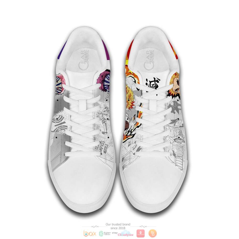 Anime Demon Slayer Akaza and Rengoku Skate Stan Smith Shoes 1 2 3