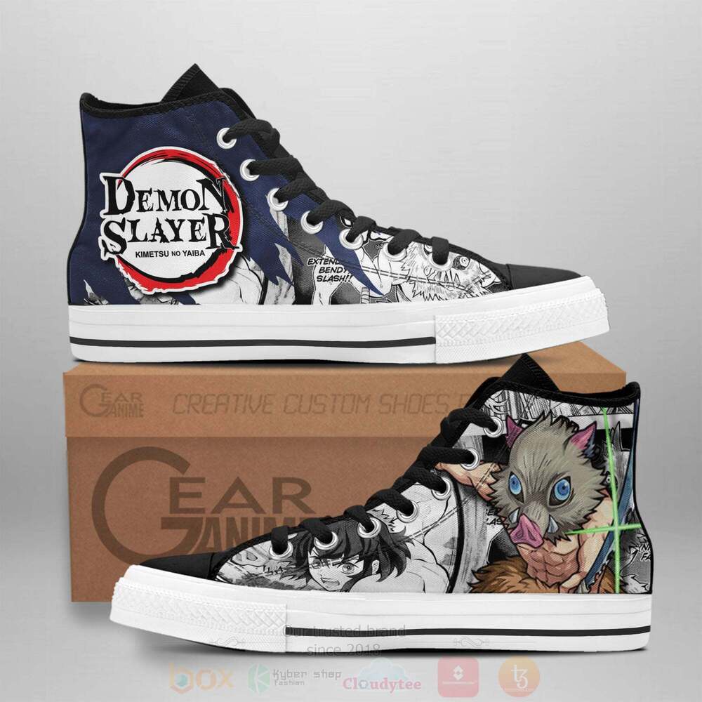 Anime Demon Slayer Inosuke High Top Canvas Shoes