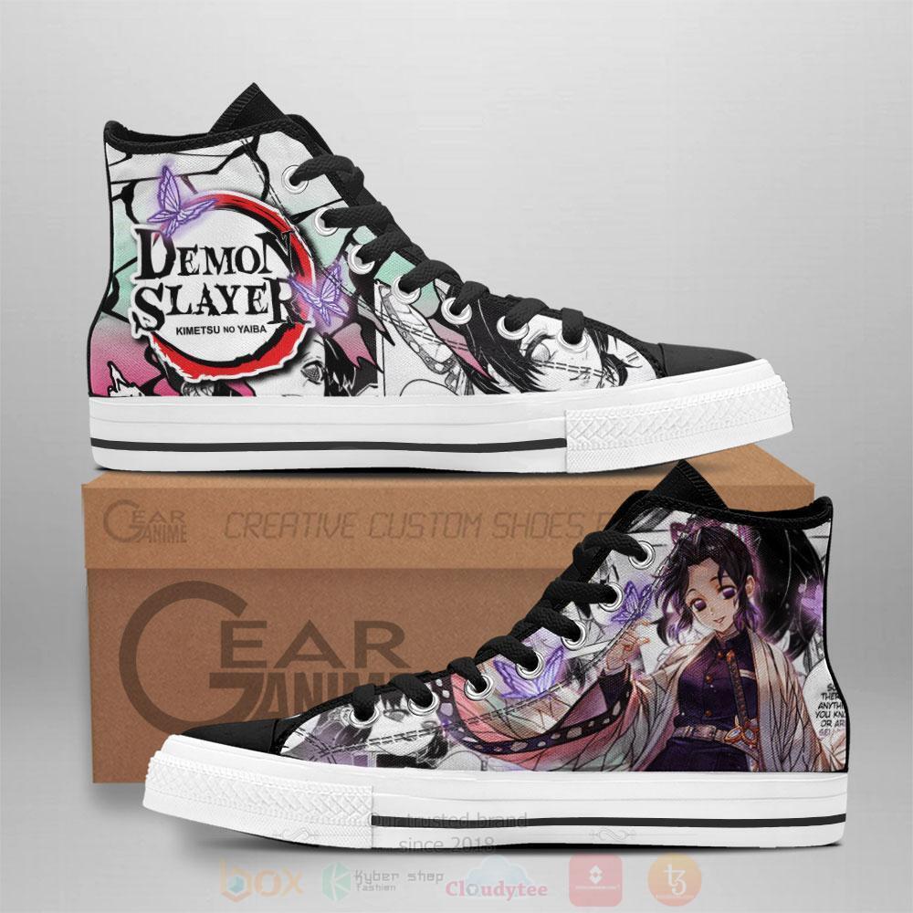 Anime Demon Slayer Kochou Shinobu High Top Canvas Shoes