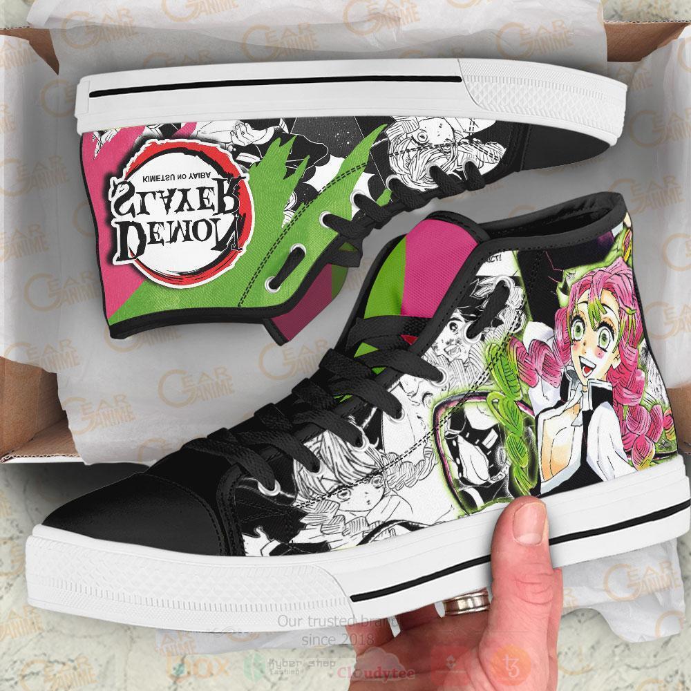 Anime Demon Slayer Mitsuri Kanroji High Top Canvas Shoes 1