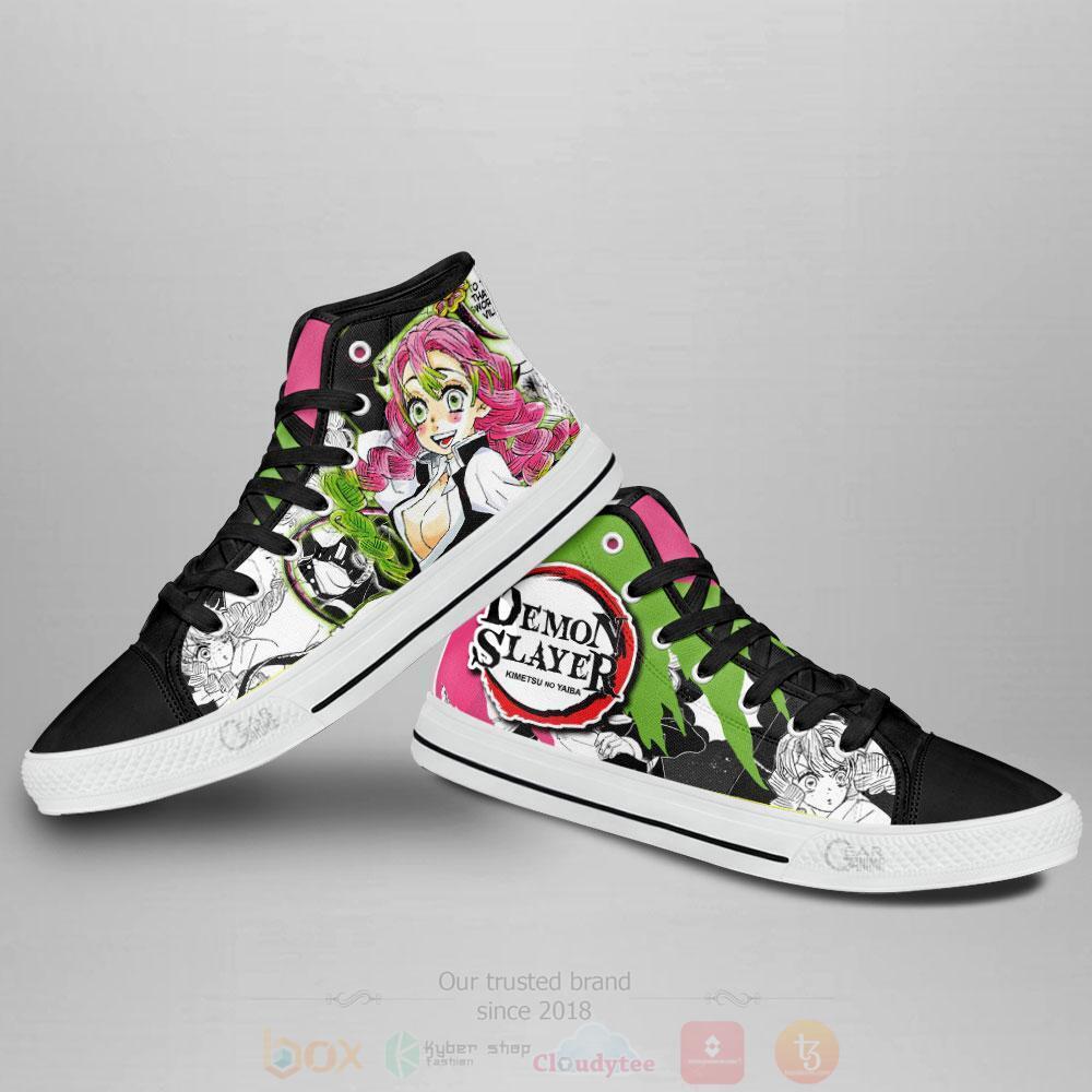 BEST Anime Demon Slayer Mitsuri Kanroji High Top Shoes 3 Anime Demon Slayer Mitsuri Kanroji High Top Canvas Shoes 1 2