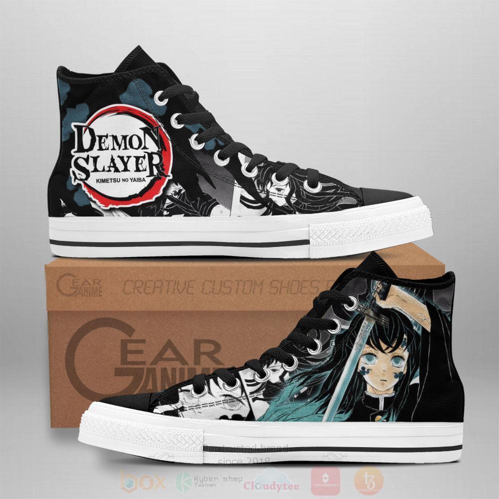 Anime Demon Slayer Muichiro High Top Canvas Shoes