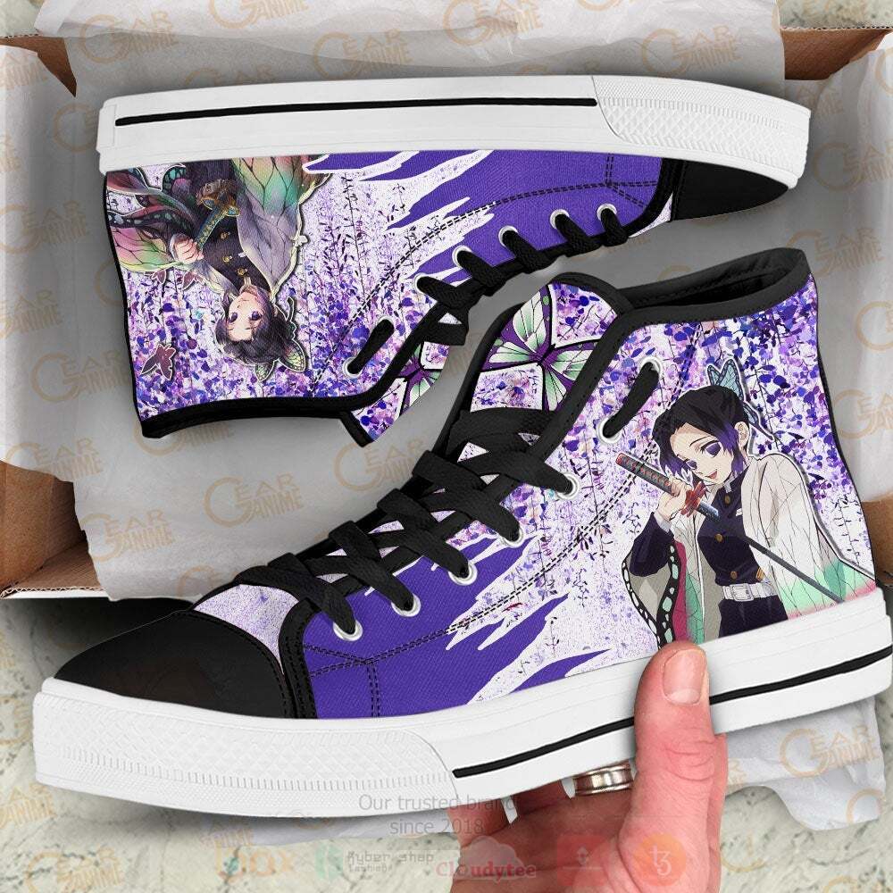 Anime Demon Slayer Shinobu Kocho High Top Canvas Shoes 1