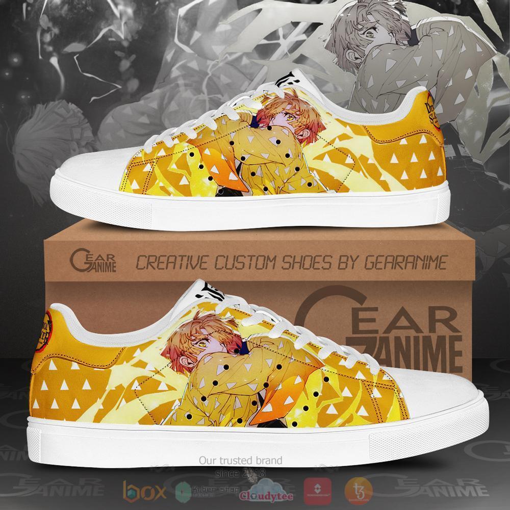 Anime Demon Slayer Zenitsu Skate Shoes Thunder Breathing Skate Shoes