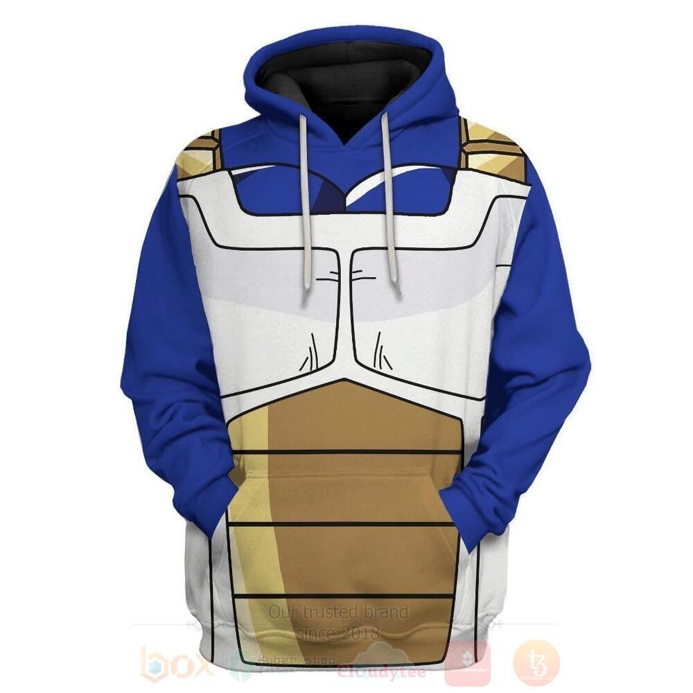 Anime Dragon Ball Goku Vegeta Saiyan 3D Hoodie Zip Hoodie
