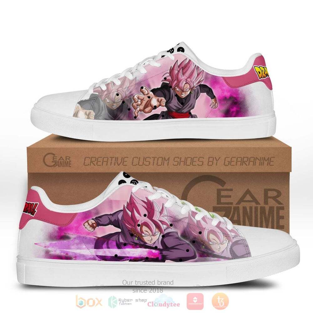 Anime Dragon Ball Goku White Rose Skate Shoes