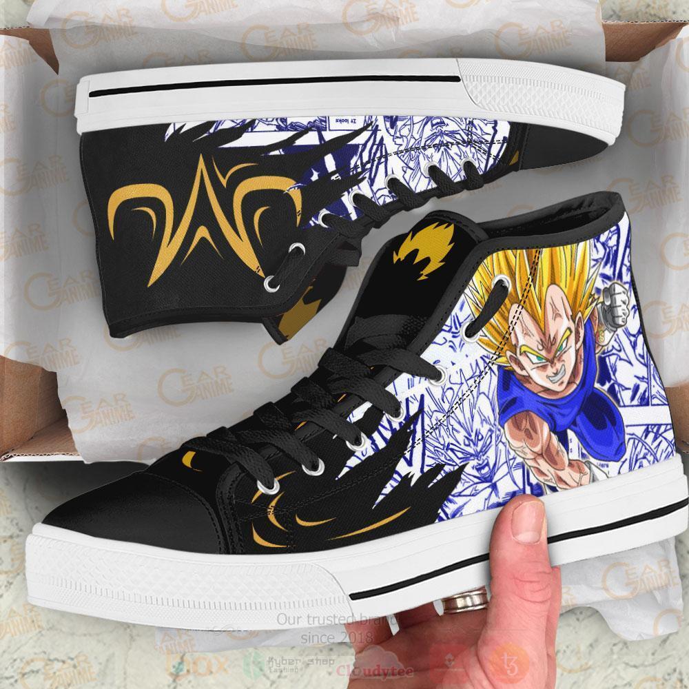 Anime Dragon Ball Majin Vegeta High Top Canvas Shoes 1