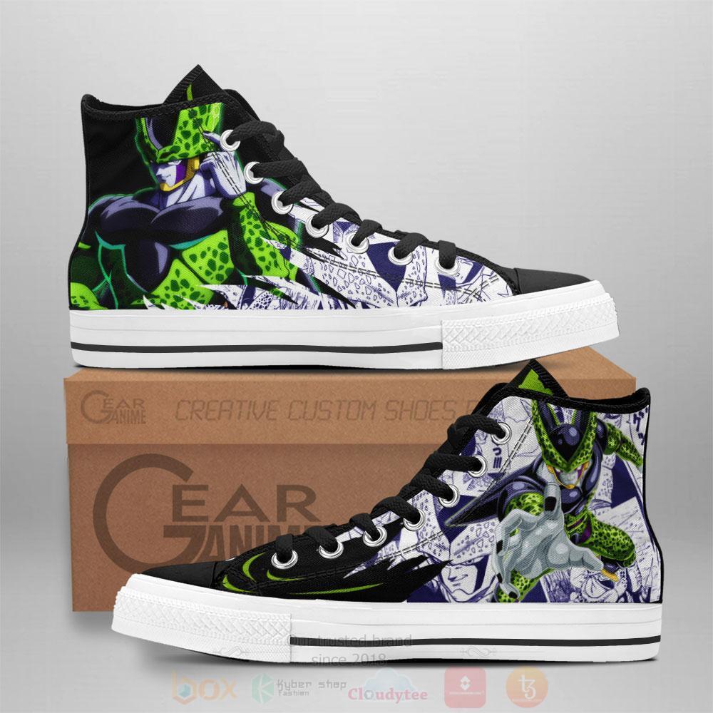 Anime Dragon Ball Perfect Cell High Top Canvas Shoes