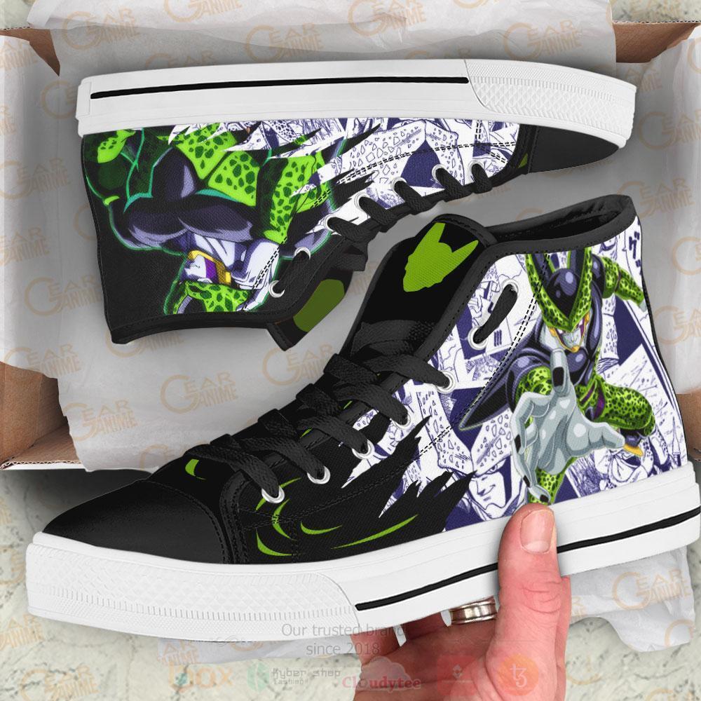 Anime Dragon Ball Perfect Cell High Top Canvas Shoes 1