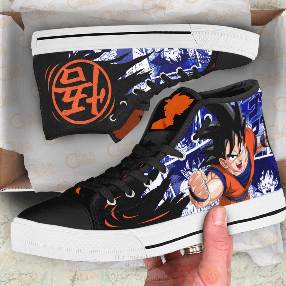 Anime Dragon Ball Son Goku High Top Canvas Shoes 1