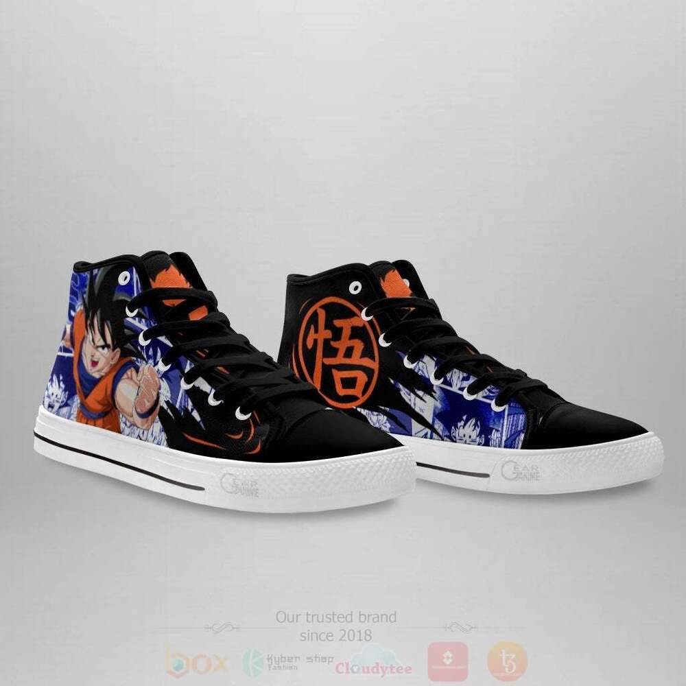 BEST Anime Dragon Ball Son Goku High Top Shoes 3 Anime Dragon Ball Son Goku High Top Canvas Shoes 1 2