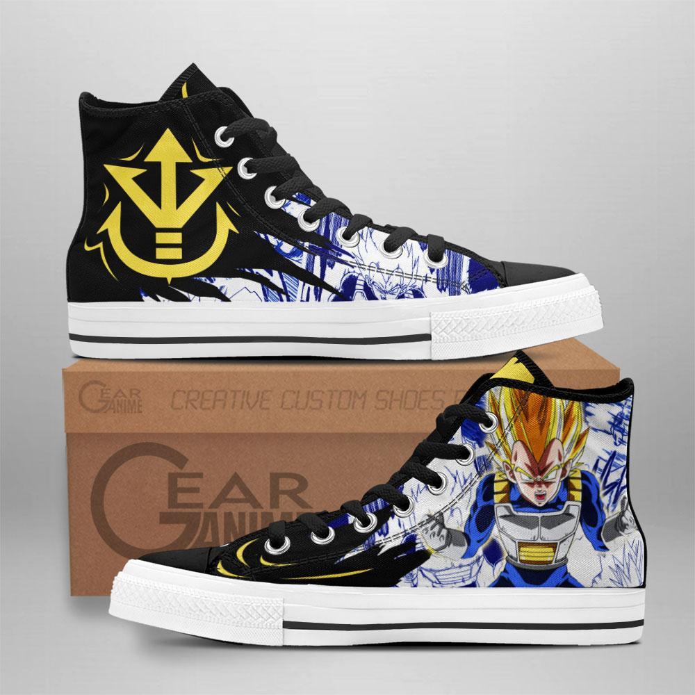 BEST Anime Dragon Ball Vegeta Saiyan High Top Shoes 5 Anime Dragon Ball Vegeta Saiyan High Top Canvas Shoes