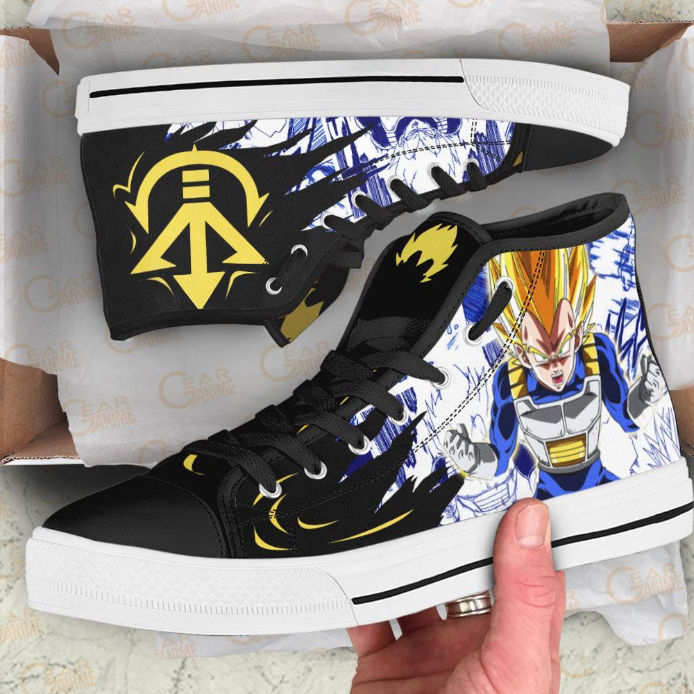 Anime Dragon Ball Vegeta Saiyan High Top Canvas Shoes 1