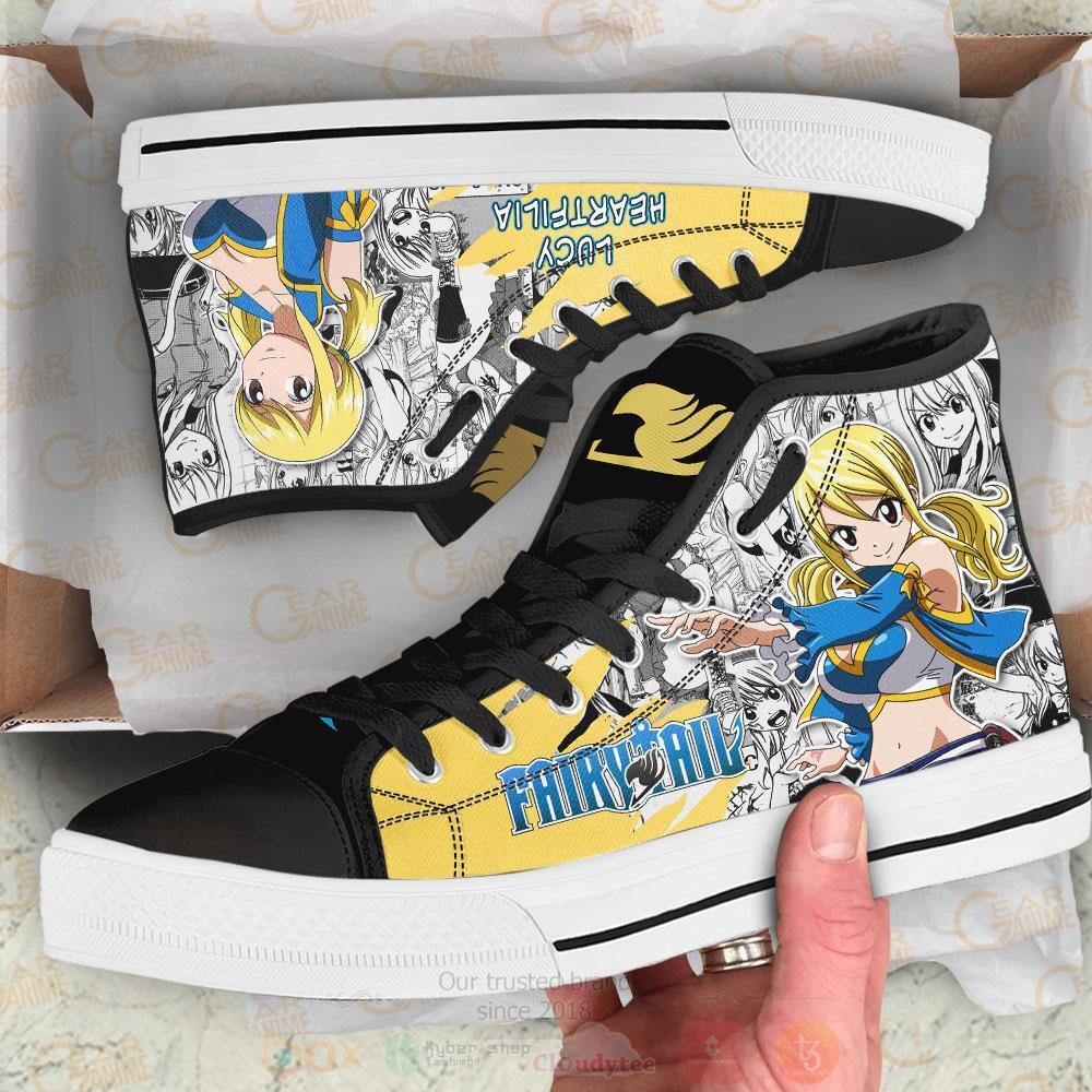 Anime Fairy Tail Lucy Heartfilia High Top Canvas Shoes 1