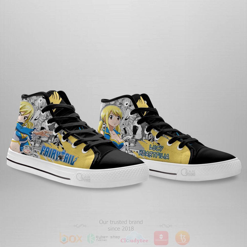 BEST Anime Fairy Tail Lucy Heartfilia High Top Shoes 4 Anime Fairy Tail Lucy Heartfilia High Top Canvas Shoes 1 2 3
