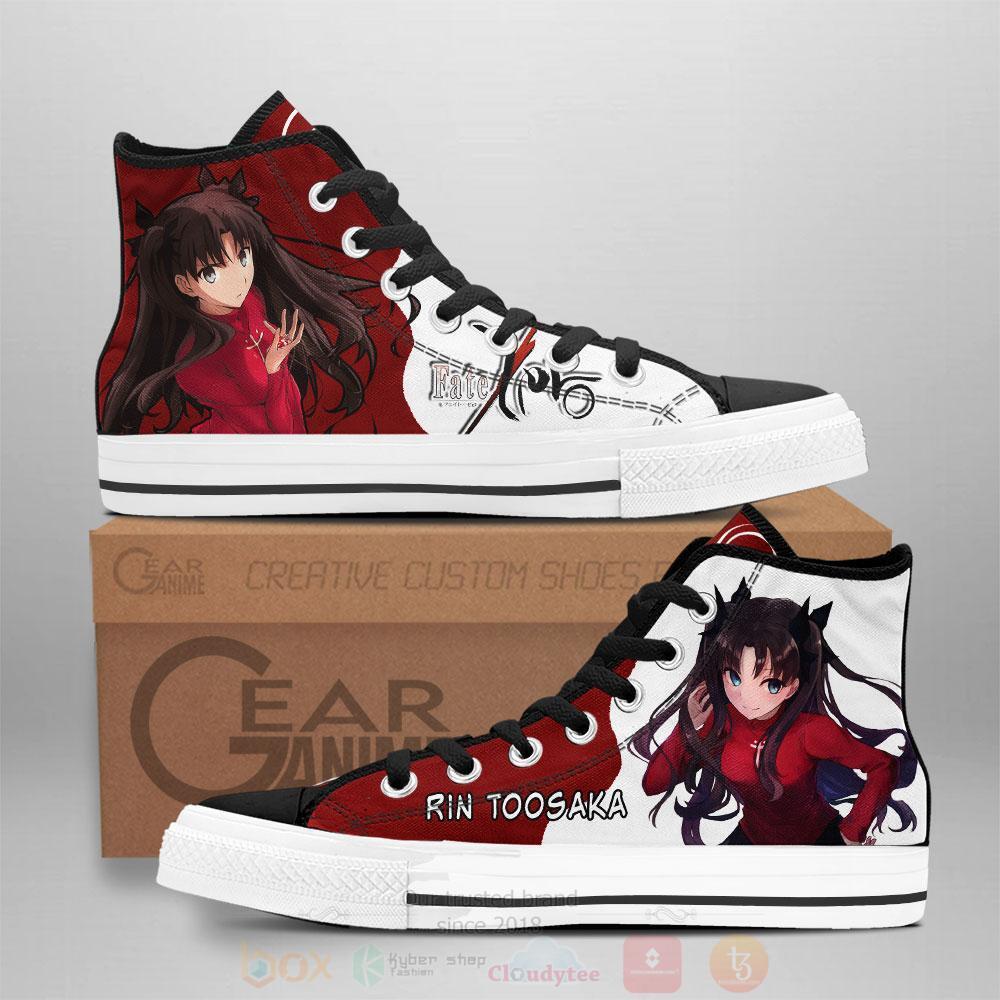 Anime Fate Zero Rin Tohsaka High Top Canvas Shoes