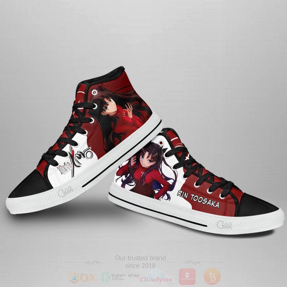 BEST Anime Fate Zero Rin Tohsaka High Top Shoes 3 Anime Fate Zero Rin Tohsaka High Top Canvas Shoes 1 2