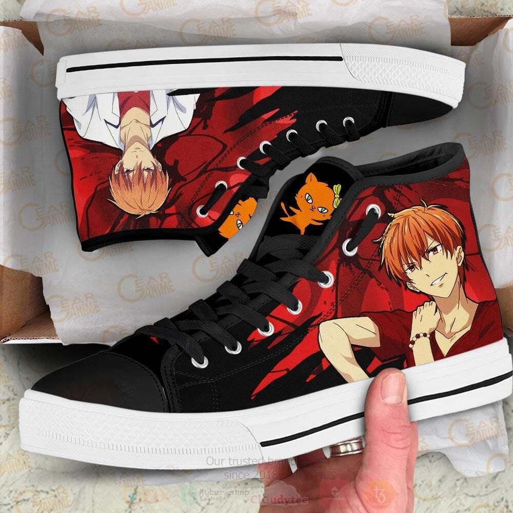 Anime Fruit Basket Kyou Souma High Top Canvas Shoes 1
