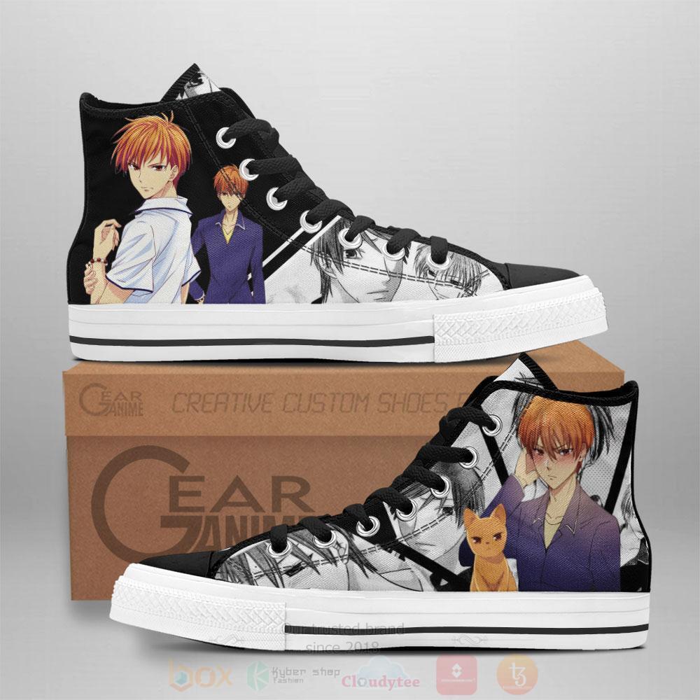 Anime Fruits Basket Kyou Souma High Top Canvas Shoes