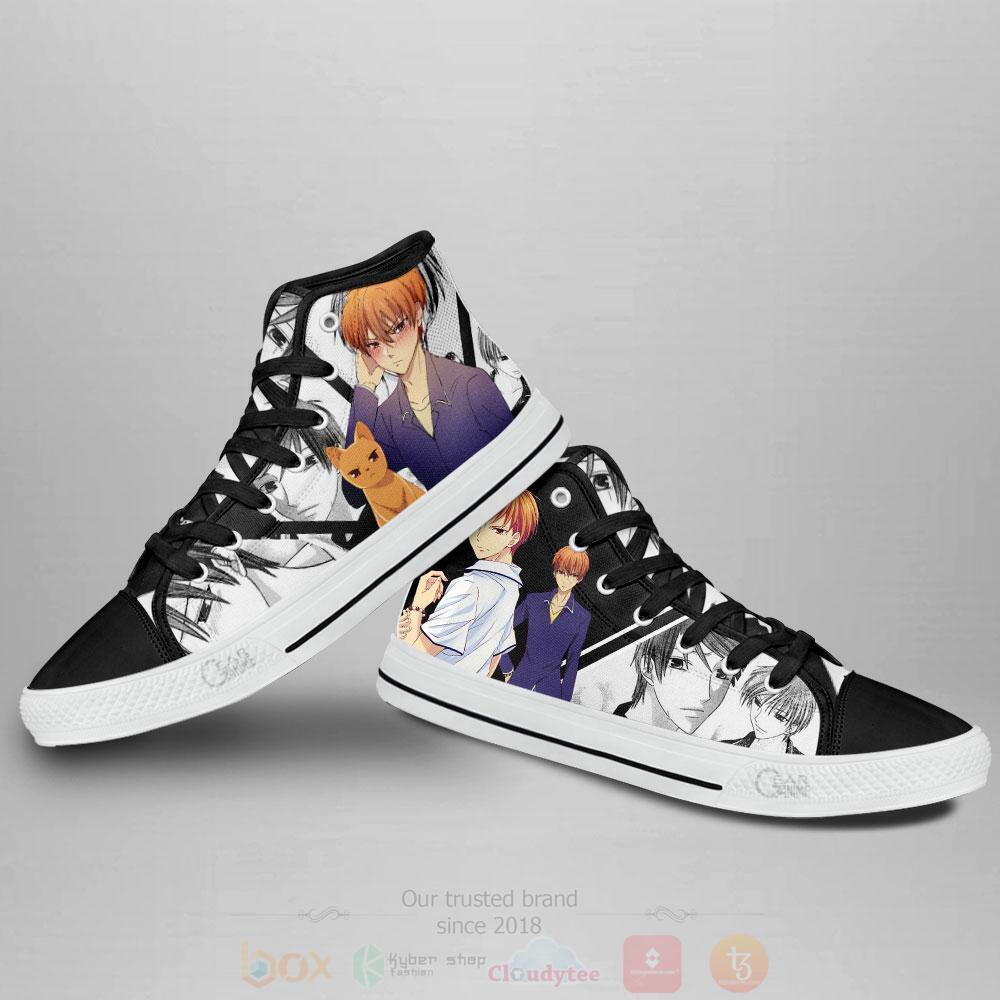 BEST Anime Fruits Basket Kyou Souma High Top Shoes 4 Anime Fruits Basket Kyou Souma High Top Canvas Shoes 1 2 3