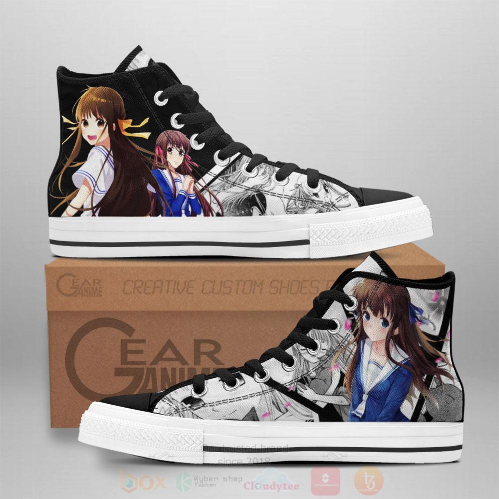 Anime Fruits Basket Tohru Honda High Top Canvas Shoes