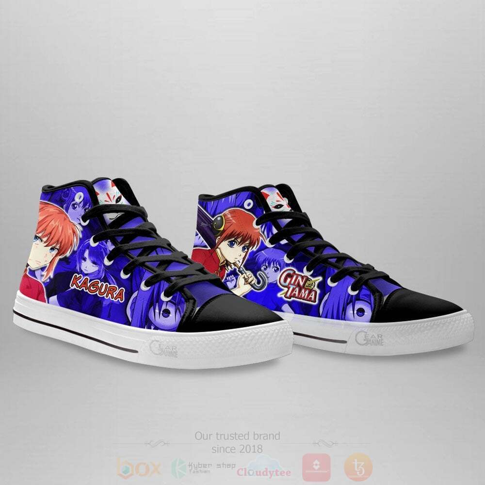 BEST Anime Gintama Kagura High Top Shoes 3 Anime Gintama Kagura High Top Canvas Shoes 1 2