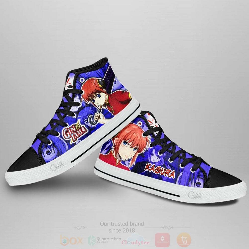 BEST Anime Gintama Kagura High Top Shoes 4 Anime Gintama Kagura High Top Canvas Shoes 1 2 3