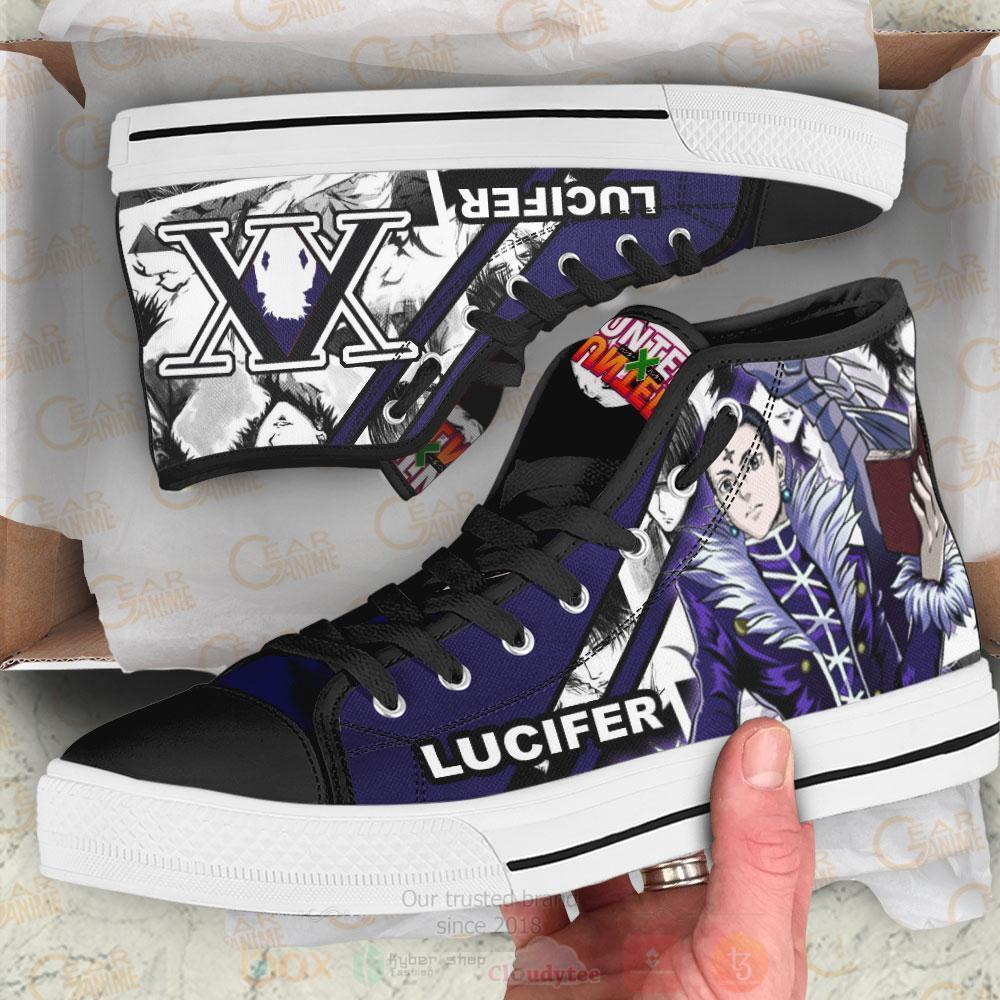Anime Hunter X Hunter Chrollo Lucilfer High Top Canvas Shoes 1