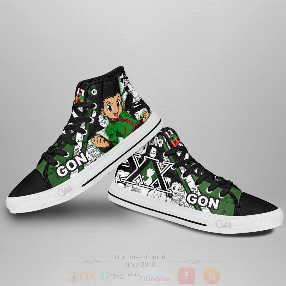 Anime Hunter X Hunter Gon Freecss High Top Canvas Shoes 1 2 3