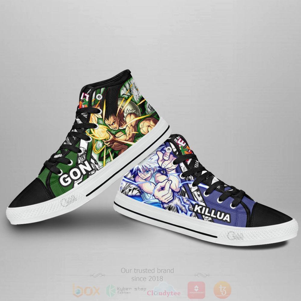Anime Hunter X Hunter Gon and Killua High Top Canvas Shoes 1 2