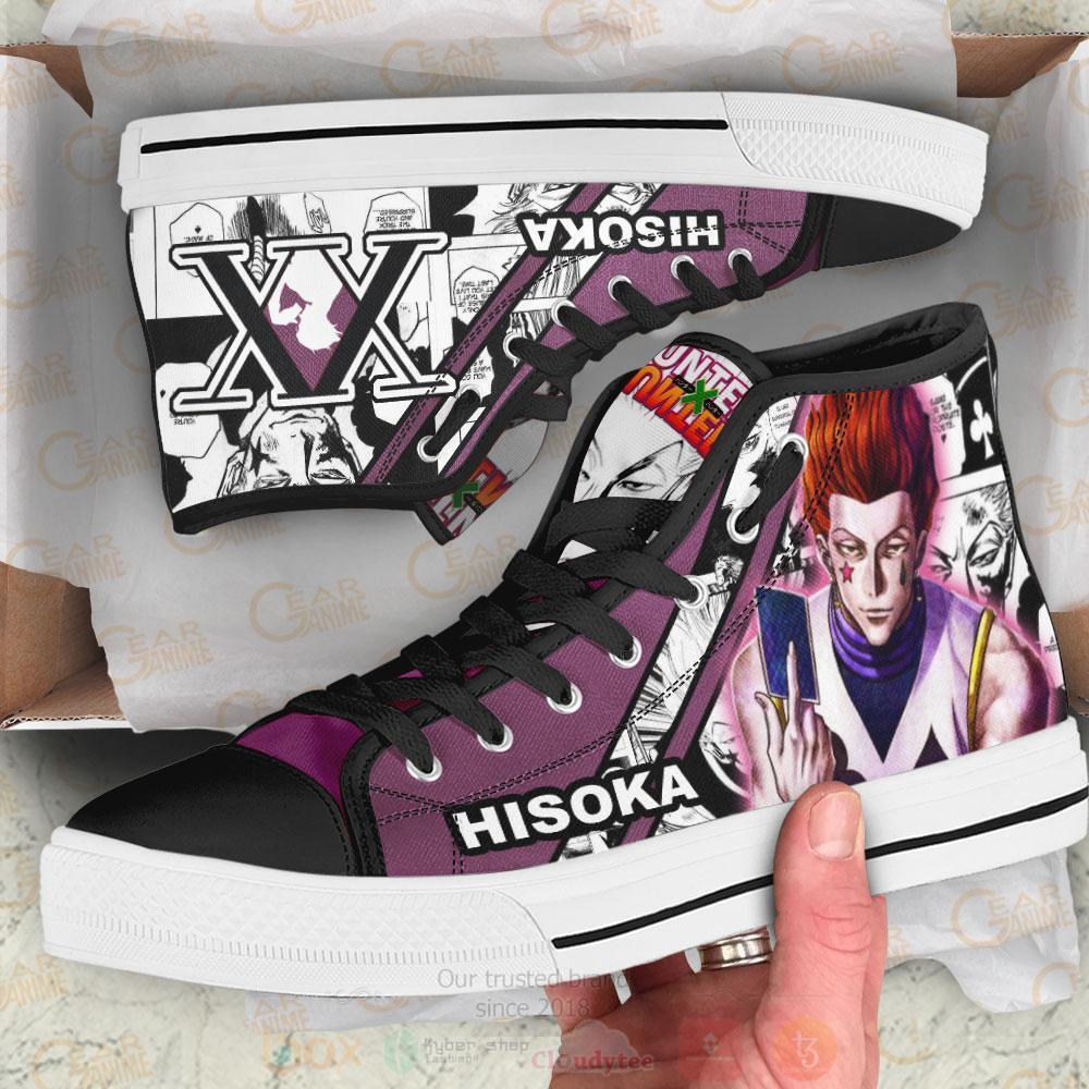 Anime Hunter X Hunter Hisoka High Top Canvas Shoes 1