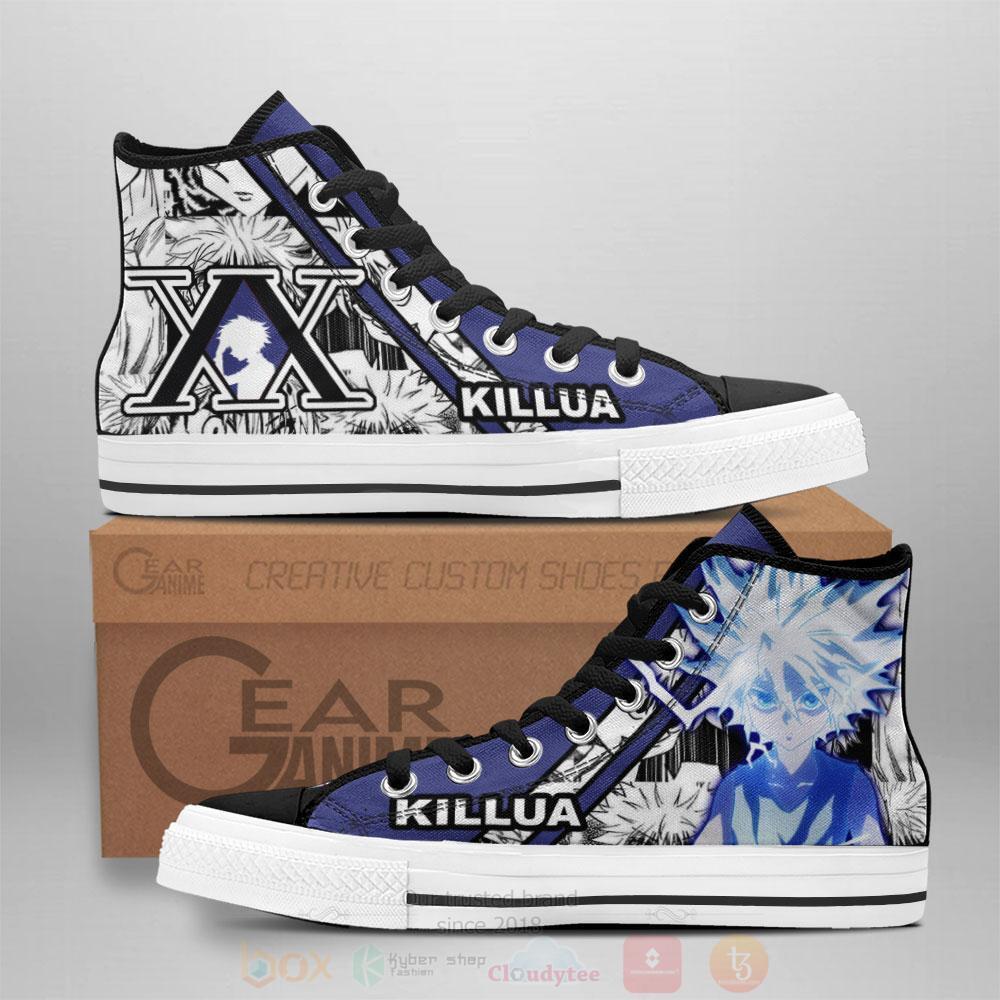 Anime Hunter X Hunter Killua Godspeed High Top Canvas Shoes
