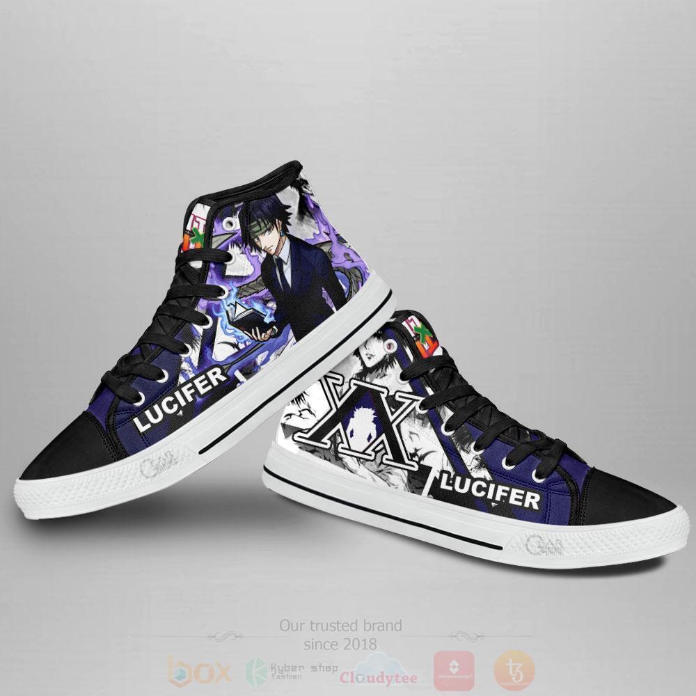 BEST Anime Hunter X Hunter Lucilfer High Top Shoes 4 Anime Hunter X Hunter Lucilfer High Top Canvas Shoes 1 2 3