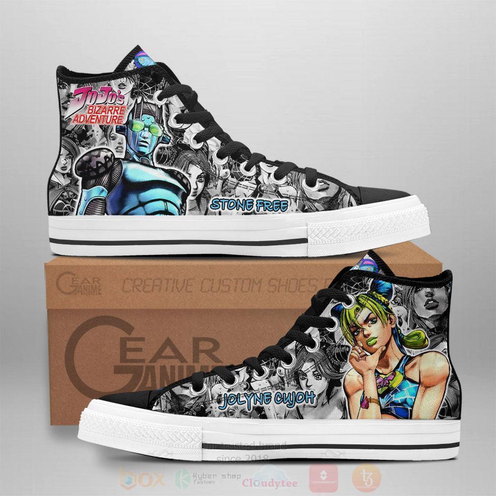 Anime Jojos Birraze Adventure Jolyne Cujoh High Top Canvas Shoes