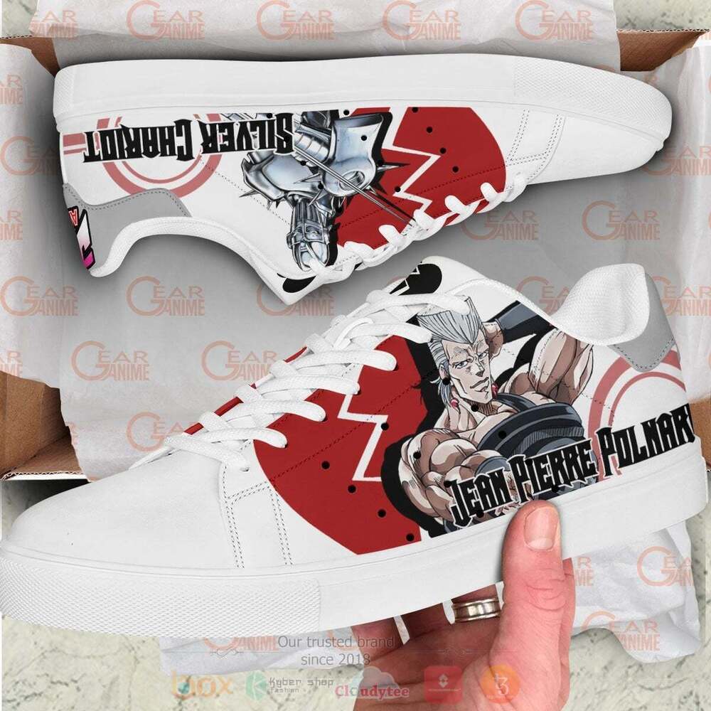 Anime Jojos Bizarre Adventure Jean Pierre Polnareff Skate Shoes 1