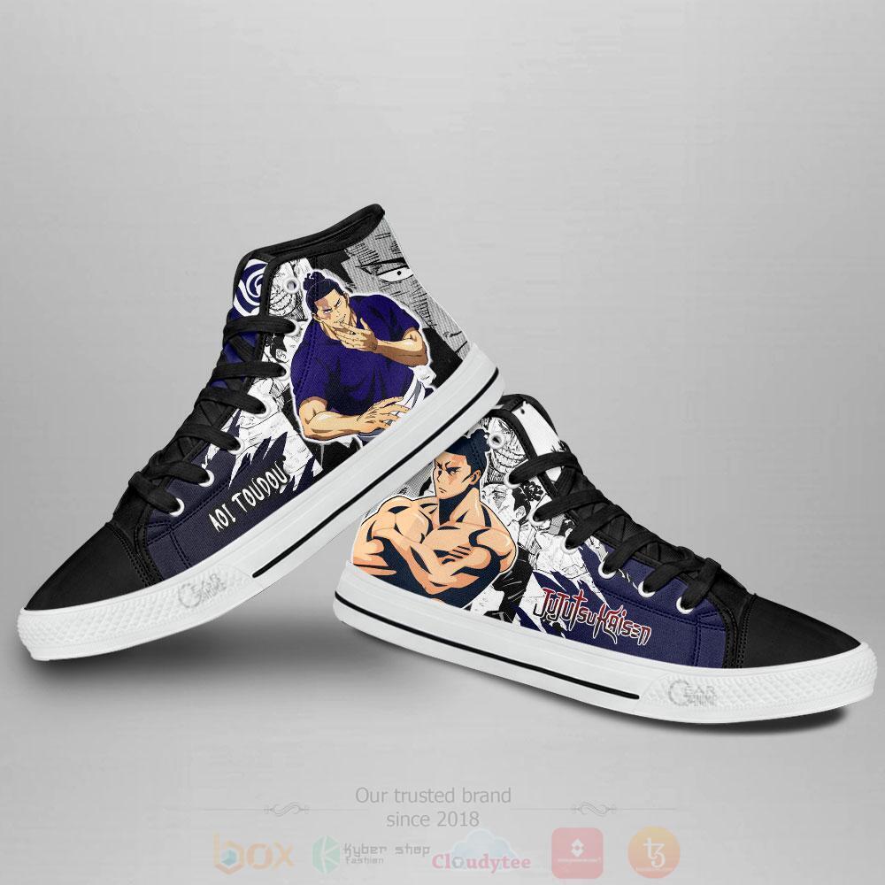 BEST Anime Jujutsu Kaisen Aoi Toudou High Top Shoes 3 Anime Jujutsu Kaisen Aoi Toudou High Top Canvas Shoes 1 2
