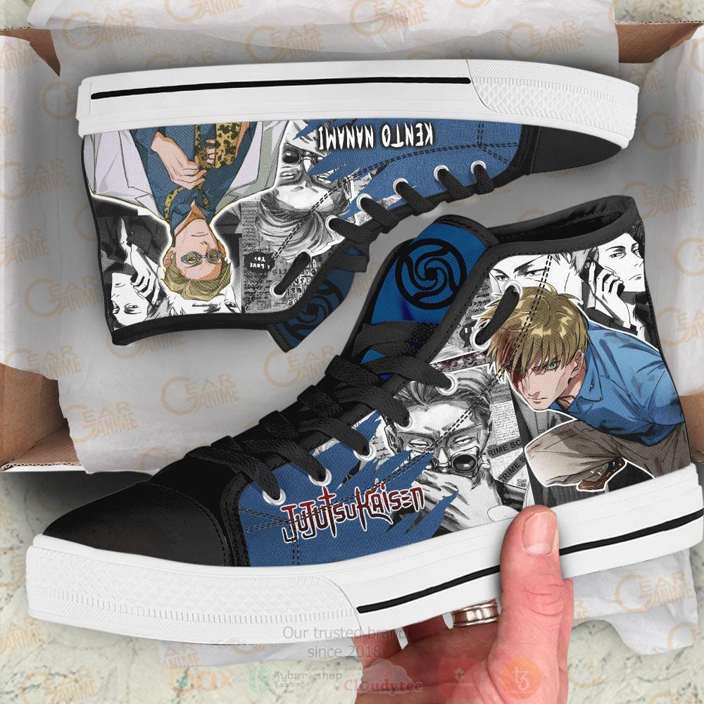 Anime Jujutsu Kaisen Kento Nanami High Top Canvas Shoes 1