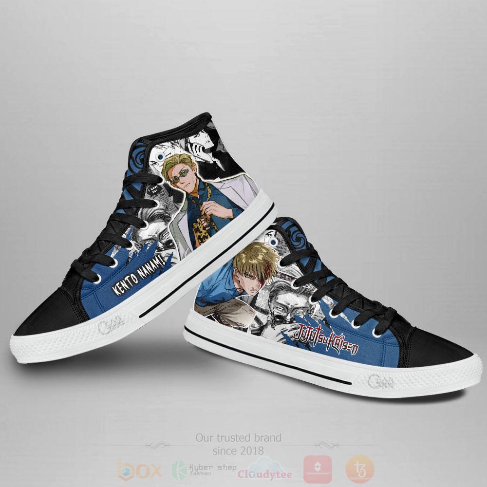BEST Anime Jujutsu Kaisen Kento Nanami High Top Shoes 3 Anime Jujutsu Kaisen Kento Nanami High Top Canvas Shoes 1 2
