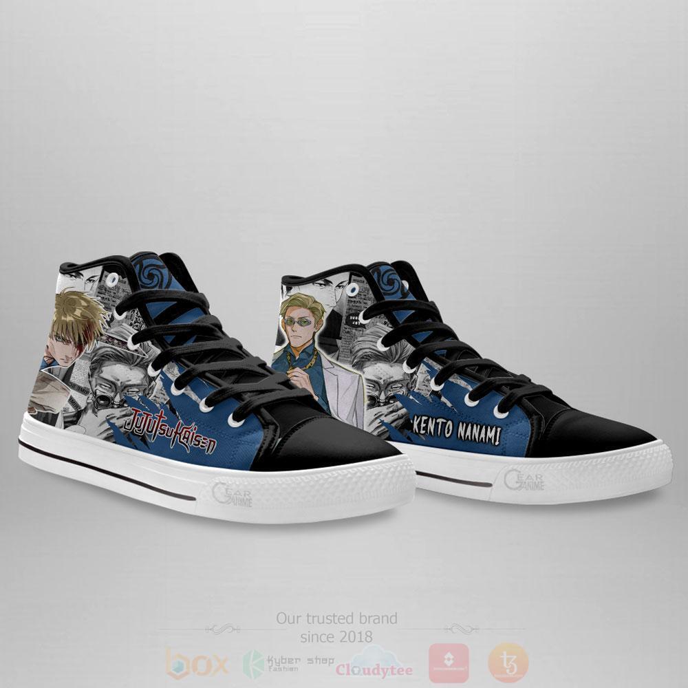 BEST Anime Jujutsu Kaisen Kento Nanami High Top Shoes 4 Anime Jujutsu Kaisen Kento Nanami High Top Canvas Shoes 1 2 3