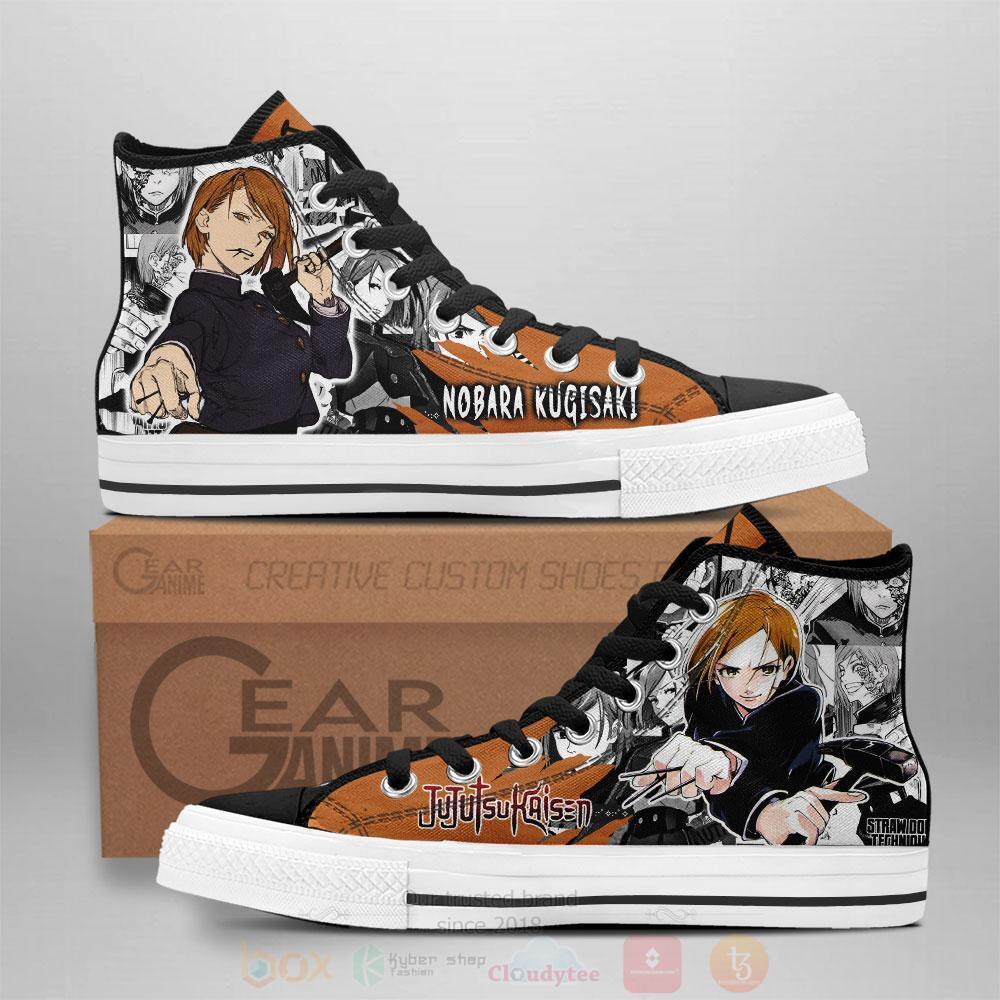 Anime Jujutsu Kaisen Nobara Kugisaki High Top Canvas Shoes